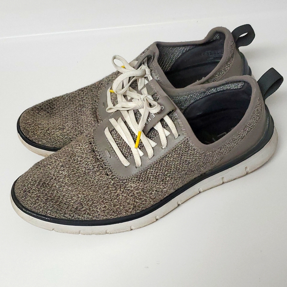 Cole Haan Mens Size 10 gray Zerogrand Walking Shoes Gray White Soles